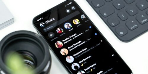 turned-on Android smartphone